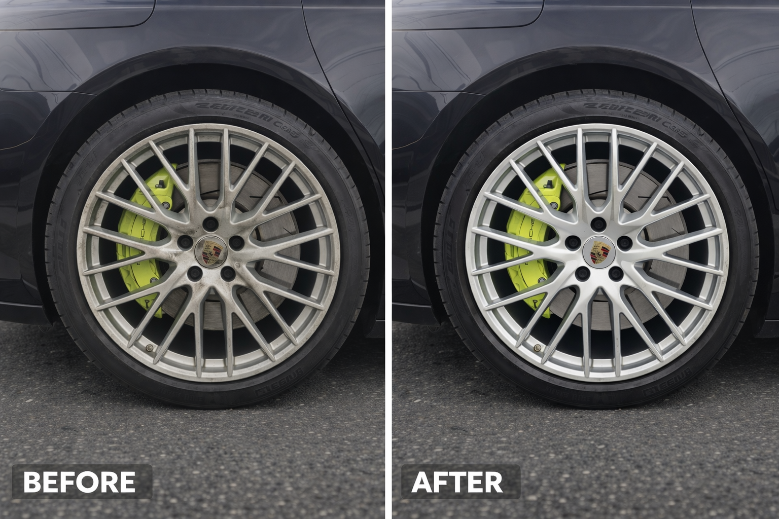 ホイールコーティング 施工詳細画像 - プロフェッショナル施工例