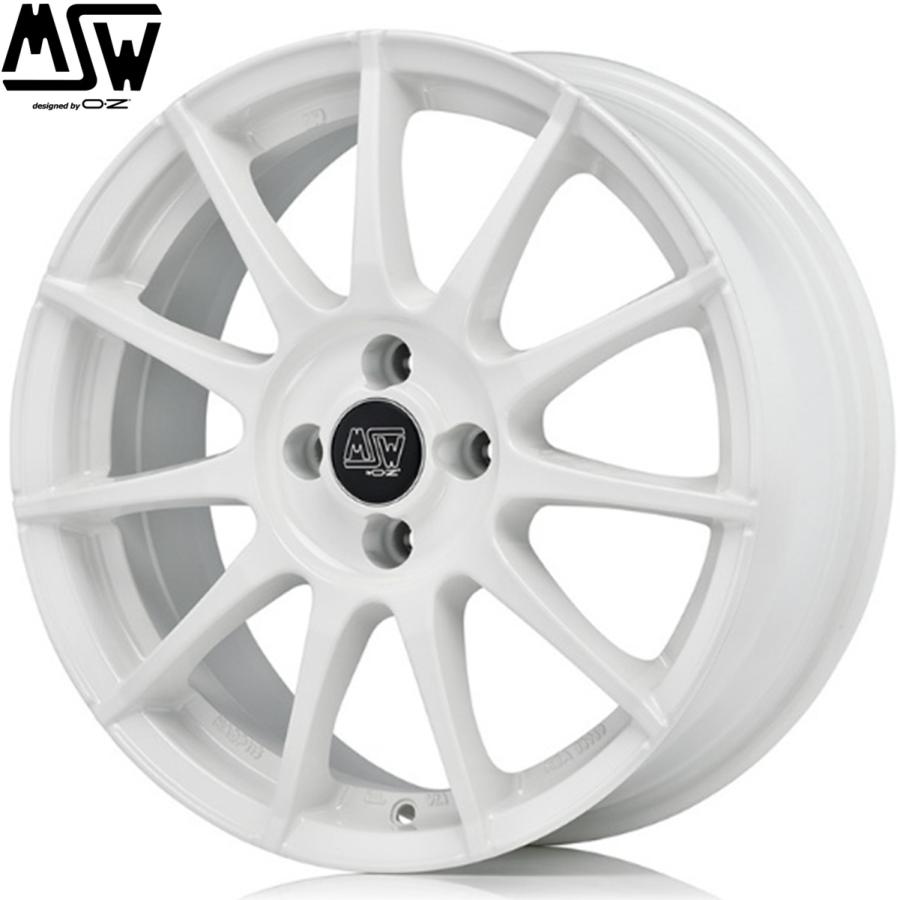 【★残2台 限定カラー★】OZ MSW85-II 17ｘ7.0 +35 4H/98 ホワイト（WH）85-54T ｘ4本 ※アバルト(ABARTH)/フィアット(FIAT)の補足画像
