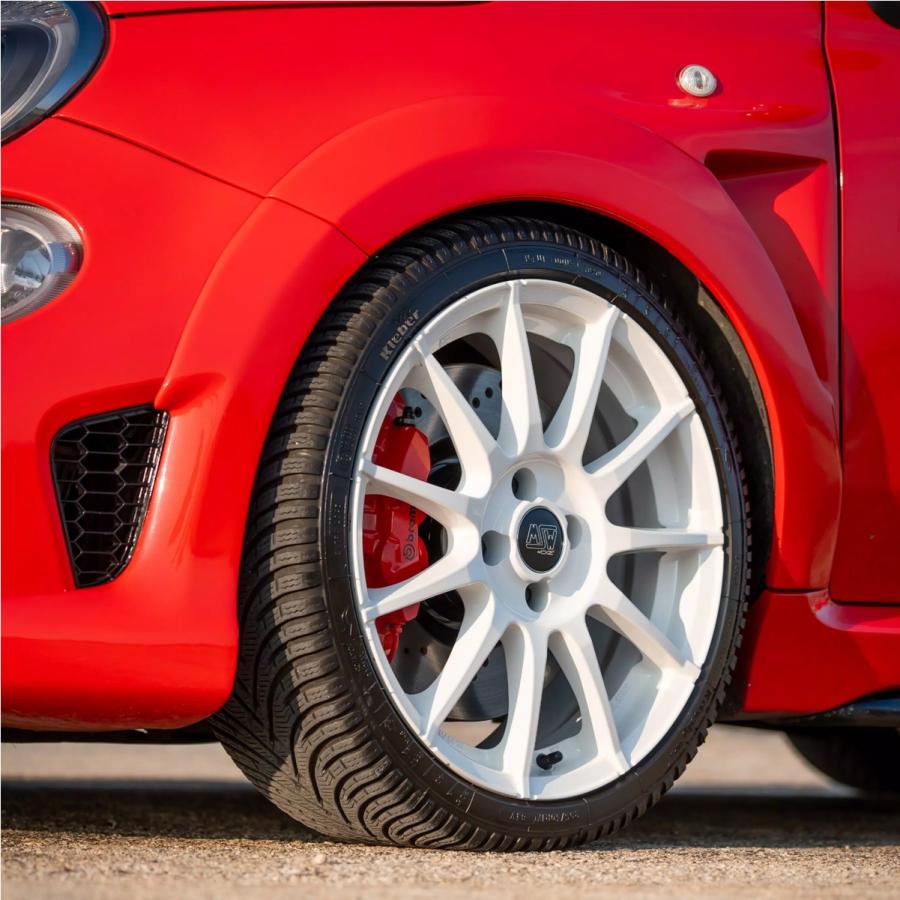【★残2台 限定カラー★】OZ MSW85-II 17ｘ7.0 +35 4H/98 ホワイト（WH）85-54T ｘ4本 ※アバルト(ABARTH)/フィアット(FIAT)の補足画像