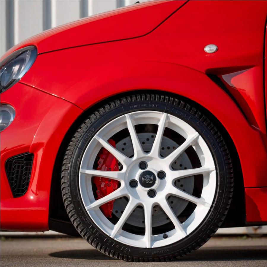 【★残2台 限定カラー★】OZ MSW85-II 17ｘ7.0 +35 4H/98 ホワイト（WH）85-54T ｘ4本 ※アバルト(ABARTH)/フィアット(FIAT)の補足画像